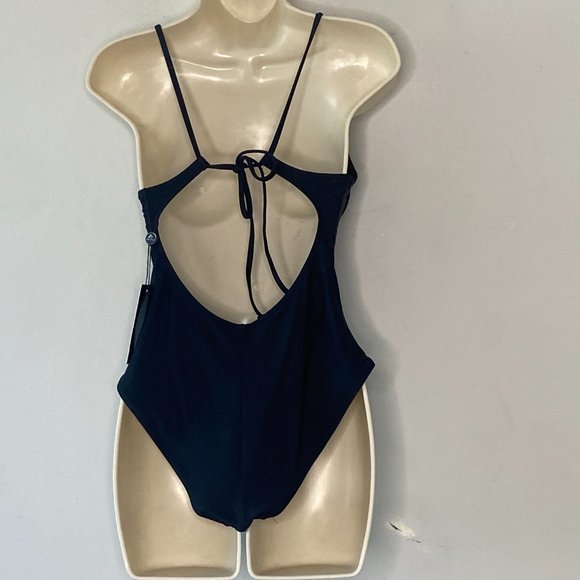 NWT Ree Bees Modest One Piece Swimsuit Solid Black Wired Size Small - Picture 5 of 8
